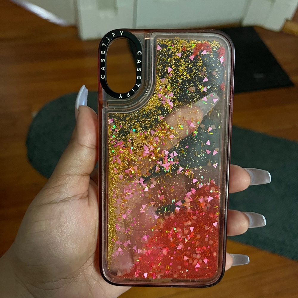 Casetify Pink Glittery iPhone XR Case